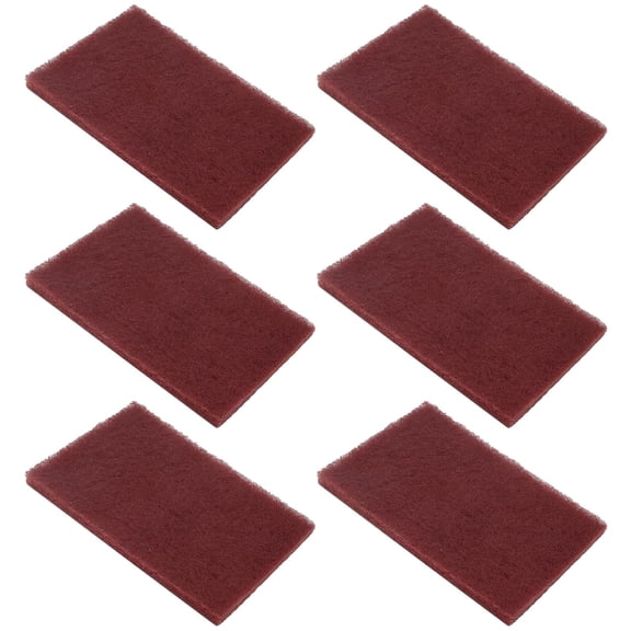 6Pcs 3M Scotch Brite 7447 Very Fine Grade General Purpose Sanding Hand Pads 200 x 125mm/8" x 5" Red