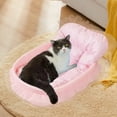 thumbnail image 5 of Hvmvliv Cats Bed Pet Bed Super Warm Cushion Kitten Bed Winter Sleeping Pad Washable Large Cat Bed Pink, 23x15 in, 5 of 6