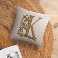 thumbnail image 6 of Pillows Beautiful Gold Floral Monogram Initial K Custom Farmhouse Pillow Covers Personalized Initial Letter Throw Pillows for Couch 16"x16" for Farmhouse Decor Room Bedroom Sofa Chair Car, 6 of 7