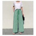 thumbnail image 2 of Gingham Broek Dames Geruite Zomer Plaid Mode Broek, 2 of 7