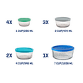 thumbnail image 6 of (2 pack) Anchor Hocking Sculpted Glass Food Storage Containers with Lids, 20 Piece Set, 6 of 7