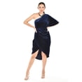 thumbnail image 1 of Vestido de terciopelo de un hombro Roman Fashion /Juvenil, 42723 (Azul marino) azul marino M, 1 of 5