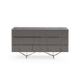 thumbnail image 3 of Limari Home Chrysler 6-Drawer Modern MDF Wood & Stainless Steel Dresser in Gray, 3 of 3