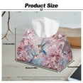thumbnail image 7 of ZUXONGSY Hummingbird Floral Tissue Box Cover Rectangular PU Long Tissue Box Cover with Buttons Facial Paper Organizer Dispenser Replacement Aesthetic Decor for Women Men, 7 of 7
