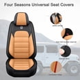 thumbnail image 2 of Car Seat Covers for Honda 98% Models,5 Seats Leather Seat Covers with Airbag,Waterproof Car Seat Protectors,Anti-slip Auto Seat Cover Sets(Orange and Black,Standard), 2 of 5