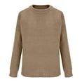 thumbnail image 4 of ZUKMRJPC Women's Crewnec Sweater Long Sleeve Loose Fit Chunky Knitted Pullover Fall Winter Solid Color Warm Basic Knit Tops, 4 of 5
