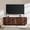 Dark Walnut, variant on KeyWhat TV Stand for TVs Up to 80", Modern Entertainment Center with Storage, TV Console with Handle-Free Hidden Doors Design for Living Room, Light Knotty