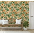 thumbnail image 5 of S4Sassy Hibiscus Wallpaper - Orange Wall Covering, 25" X 120" Self-Adhesive Textured Vinyl Wallpaper, Decorative Wallwrap, Easy Diy Wall Covering For Bedroom, Living Room, Living Space, 5 of 9