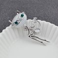 thumbnail image 3 of Broche de gato TUNC Vintage Faux Opal Crystal Bufanda Chal Adorno Plata, 3 of 5