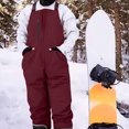 thumbnail image 4 of Mens One Piece Snow Bibs Waterproof Insulated Snow Bib Overalls Winter Warm Windproof Snowboard Pants Baggy Outdoor Ski Jumpsuit, 4 of 9