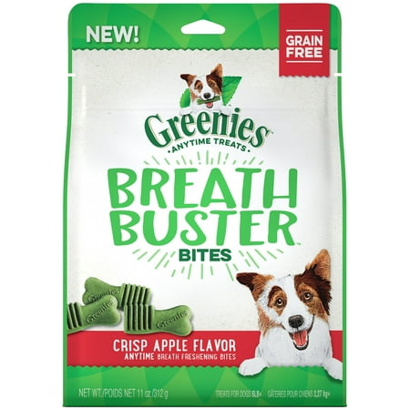 Greenies Breath Buster Bites Dog Treats, Crisp Apple Flavor, 11 oz.
