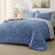 thumbnail image 1 of Juego de edredón Bedsure Queen, reversible, azul infinito, 7 piezas, 1 of 7