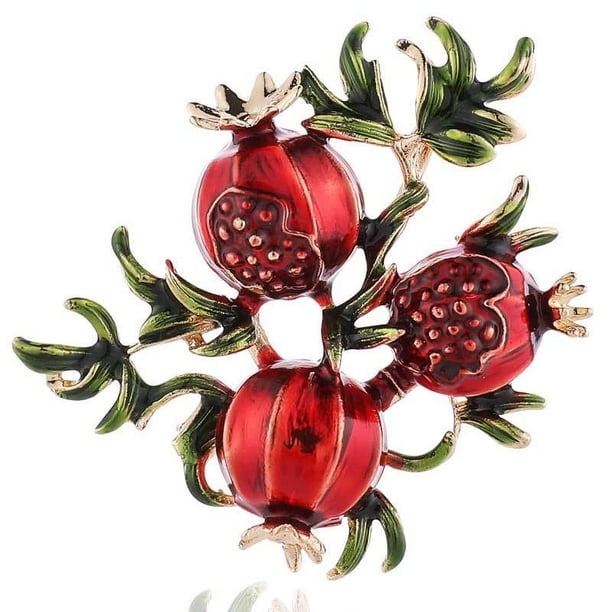 Xiao Hua Broche de fruta de moda, 2 broches esmaltados, accesorios creativos para vestir, joyería, exquisito regalo retro, estilo 19