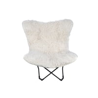 Mainstays White Faux Fur Butterfly Chair