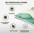 thumbnail image 6 of DEWOO 10pcs Peel and Stick Backsplash Wall Tile, Waterproof Peel and Stick Marble Wall Tiles, Self-Adhesive Panels for Bathroom, Kitchen, and Living Room (Green Gold Marble,12"×12"), 6 of 13