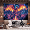 thumbnail image 2 of Dragon Tapestry, Magic Forest Tapestry for Bedroom Aesthetic, Medieval Fantasy Animals Cool Dragon Tapestry Wall Hanging for Men,Boys, Living Room Dorm Decor,60X40, 2 of 3