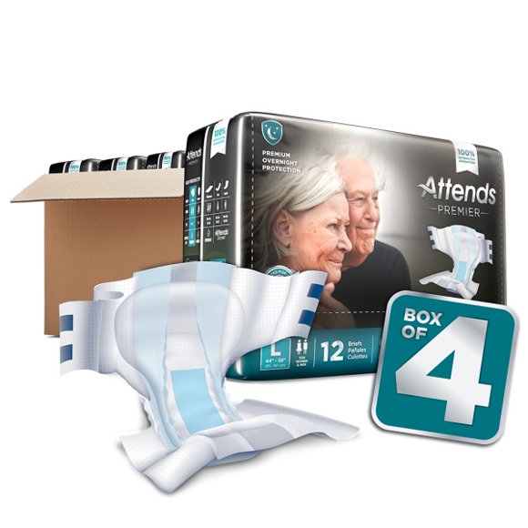 Attends Premier Briefs - XL - Case of 40pc