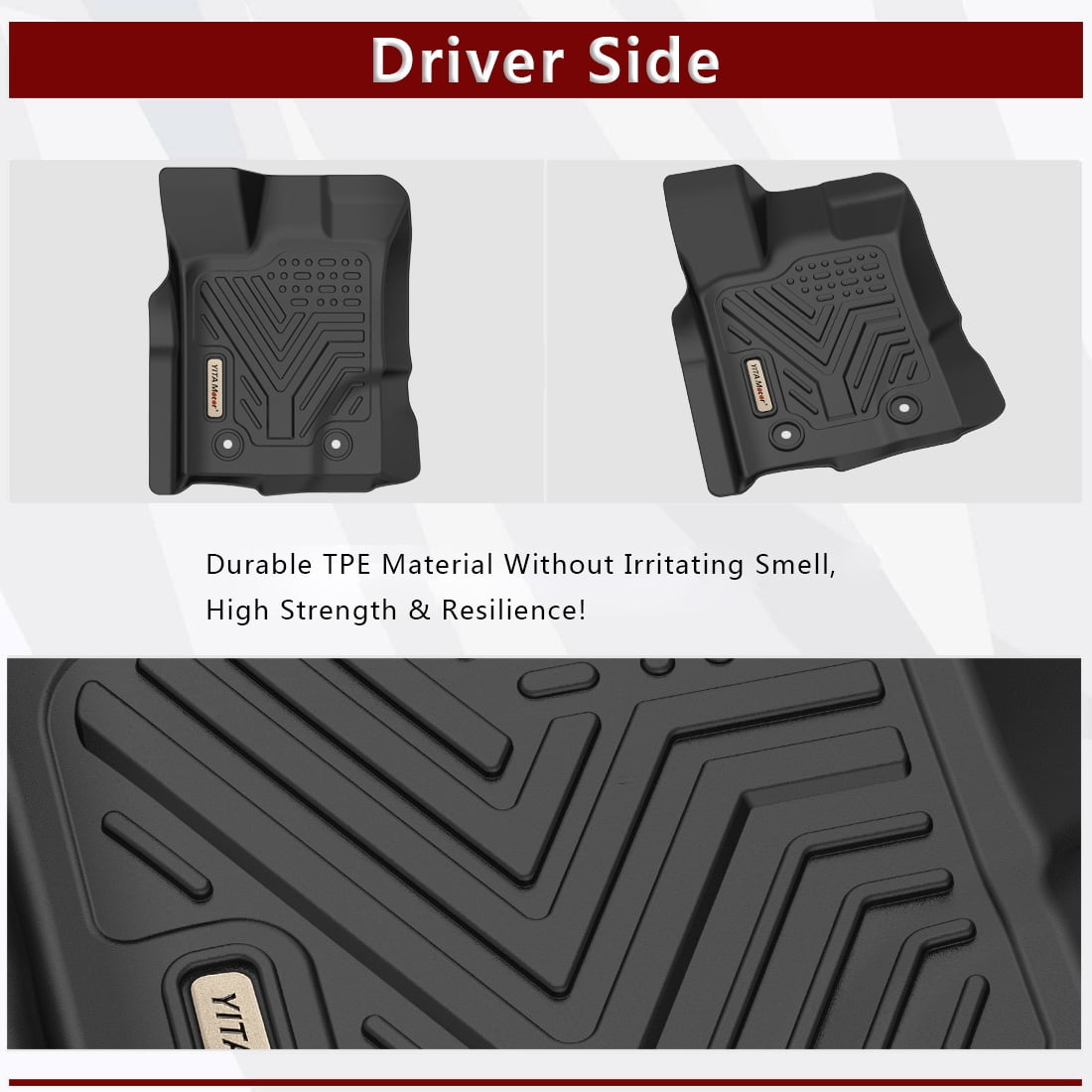 RVNI Floor Mats for 2012-2016 Honda CR-V CRV 1st & 2nd Row Black All Weather
