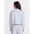 thumbnail image 3 of No Boundaries Pride Embroidered Cropped Crewneck Sweatshirt, Women's XXS-XXL, 3 of 4