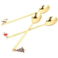 thumbnail image 2 of 3pcs Xmas Dessert Spoons Stirring Spoons with Christmas Elements Pendants, 2 of 7