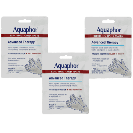 Aquaphor Repairing Hand Mask Advanced Threapy Intensive Hydration 3 Pairs
