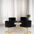 thumbnail image 6 of CRO Decor Elegant Dining Chair Plush Velvet Seat & Curved Back Black/Gold, 6 of 18