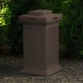 thumbnail image 4 of Good Ideas Savannah Stylish Outdoor Column 30 Gal Storage Waste Bin, Oak, 4 of 4