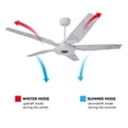 thumbnail image 2 of CARRO Stellan 52-inch Indoor/Outdoor Smart Ceiling Fan, Dimmable LED Light Kit & Remote, Works with Alexa/Google Home/Siri White/Marble, 2 of 5