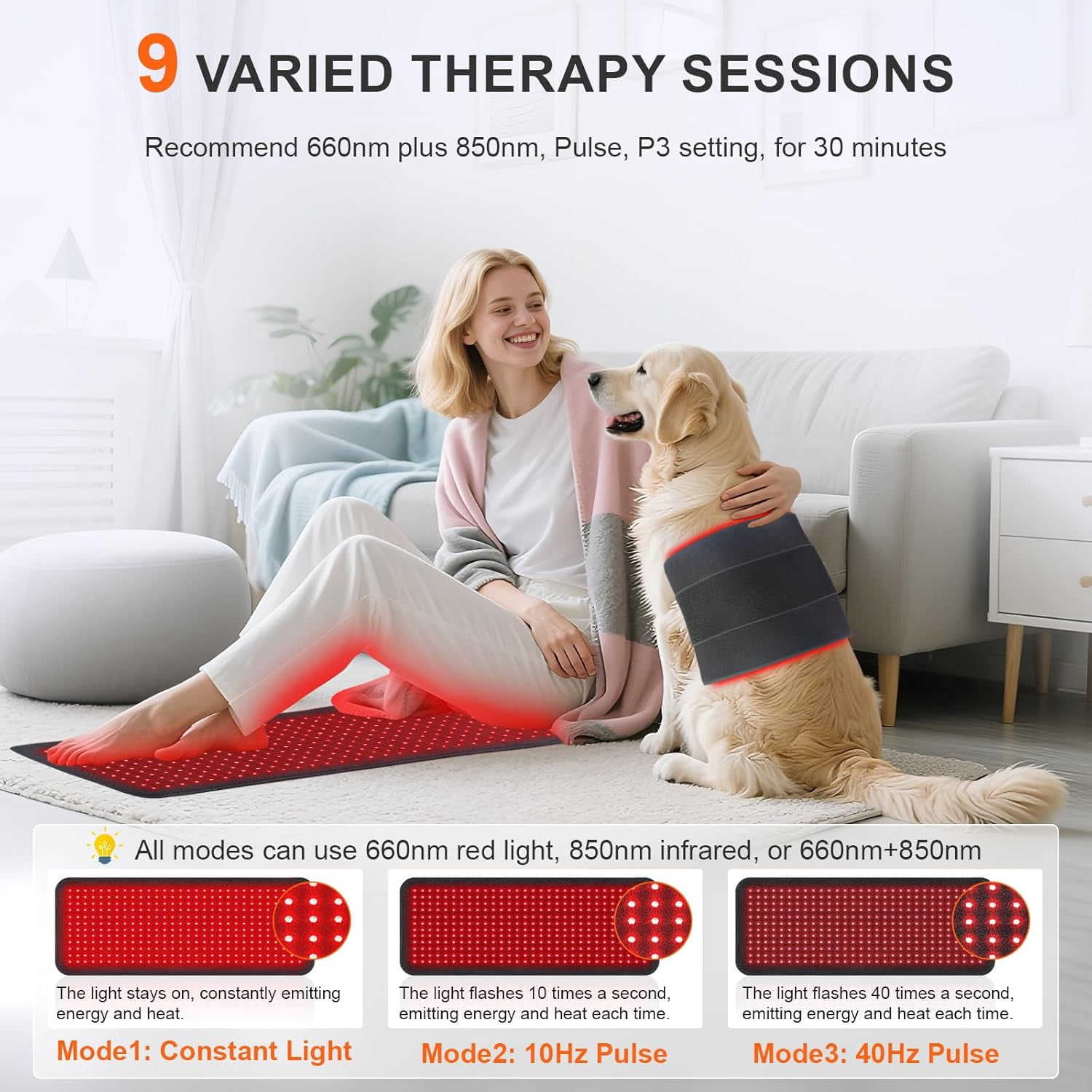 Flexible Red Light Pad for Soothing Warmth and Targeted Body Support (USB Powered)