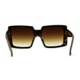 thumbnail image 4 of Womens Mod Luxury Squared Chic Plastic Fashion Sunglasses Tortoise Brown, 4 of 4