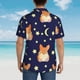 thumbnail image 4 of Balery Corgi Lying With Moons And Stars Camisas hawaianas de manga corta para hombre, camisas playeras de corte holgado, camisas de vacaciones con botones,XX-Large, 4 of 7