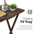 thumbnail image 4 of PJ Wood Portable Folding TV Snack Tray Table Desk Stand, Honey Oak (6 Pack), 4 of 8