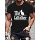 thumbnail image 4 of Men'S 3D Cat-Themed Graphic T-Shirt, Cotton Blend Crew Neck Tee, Casual All-Season Knit Fabric Top with Slight Stretch, Regular Fit, for Cat Lovers Street Style Shirt, 4 of 6