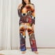 thumbnail image 2 of Fotbe Color Splash Fox Portrait Conjunto de Pijama de Manga Larga para Mujer con Estampado, Ropa de Dormir de 2 Piezas, Conjunto de Casa Suave y Cómodo con Bolsillos-Medium, 2 of 7