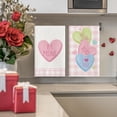 thumbnail image 4 of qefuia Pink Sugar Heart Love Valentine''s Kitchen Towels Dish Towels, 18x26 Inch Farmhouse Anniversary Wedding Decoration Hand Towels Set of 2, 4 of 6