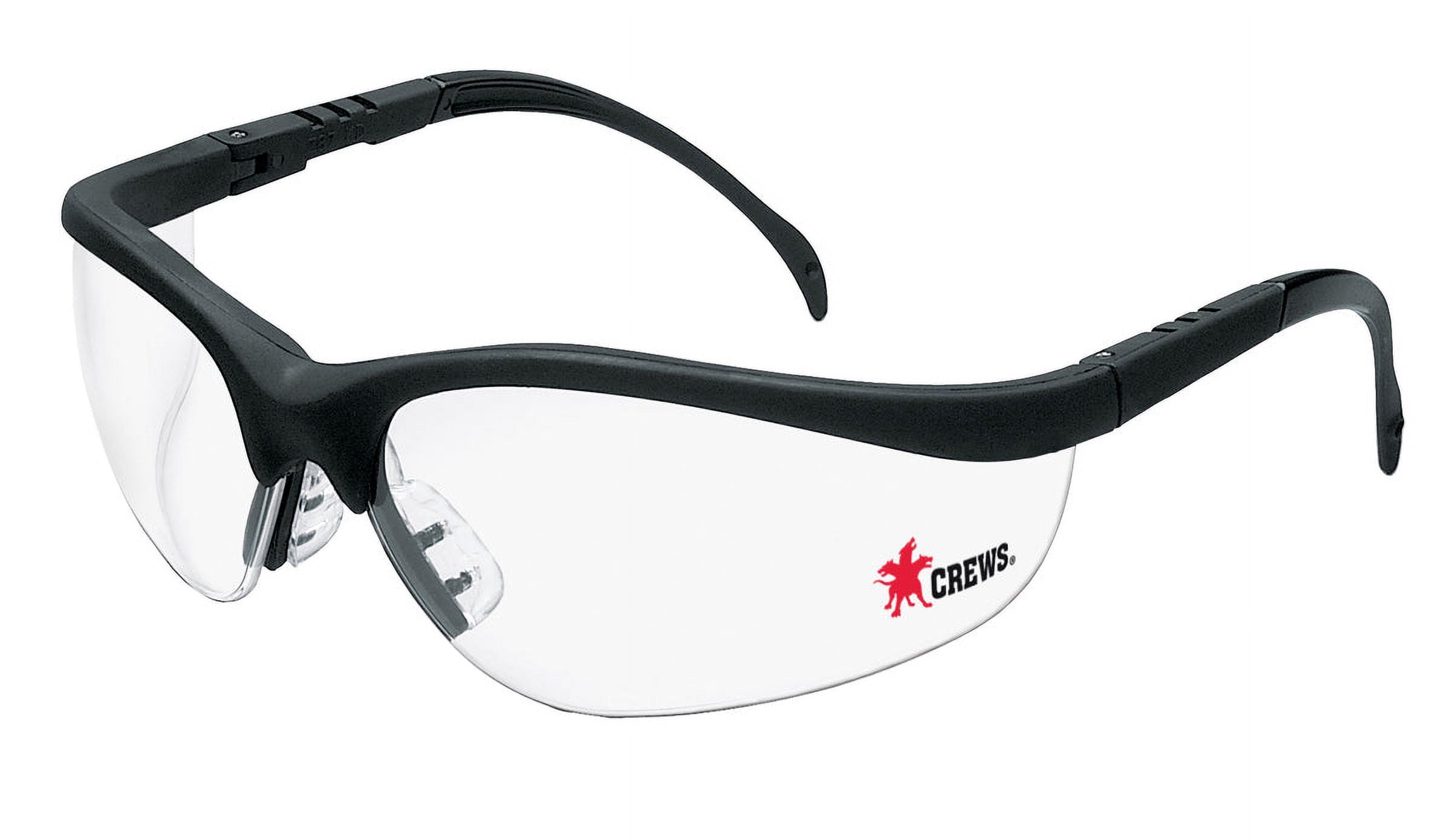 12 Pack of MCR Safety KD110 Klondike KD1 Series Black Safety Glasses with Clear
