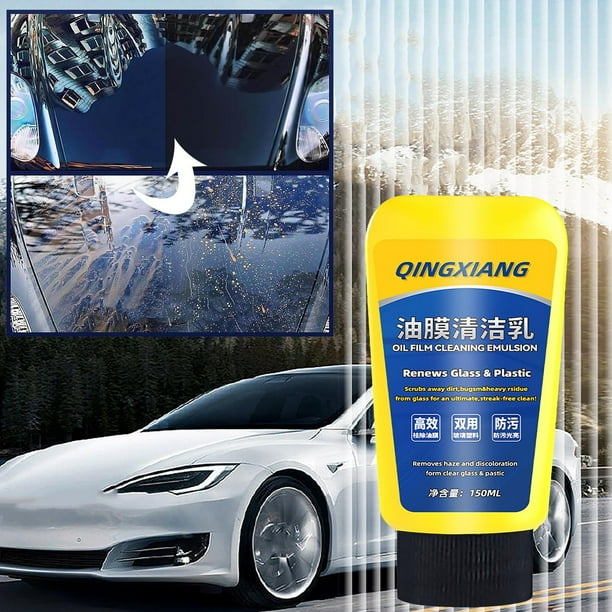 Loción Limpiadora de Película de Aceite para Coche, Removedor de Película de Aceite para Parabrisas, Limpiador de Película de Aceite, Limpiador de Vidrios, 150 Ml