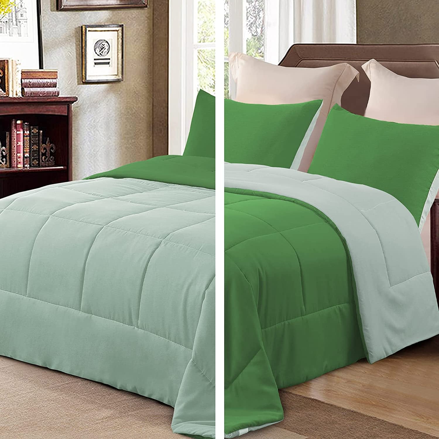 All Seaso Details about   Full 3-Piece Lightweight Reversible Comforter Set 1800 Thread Count 