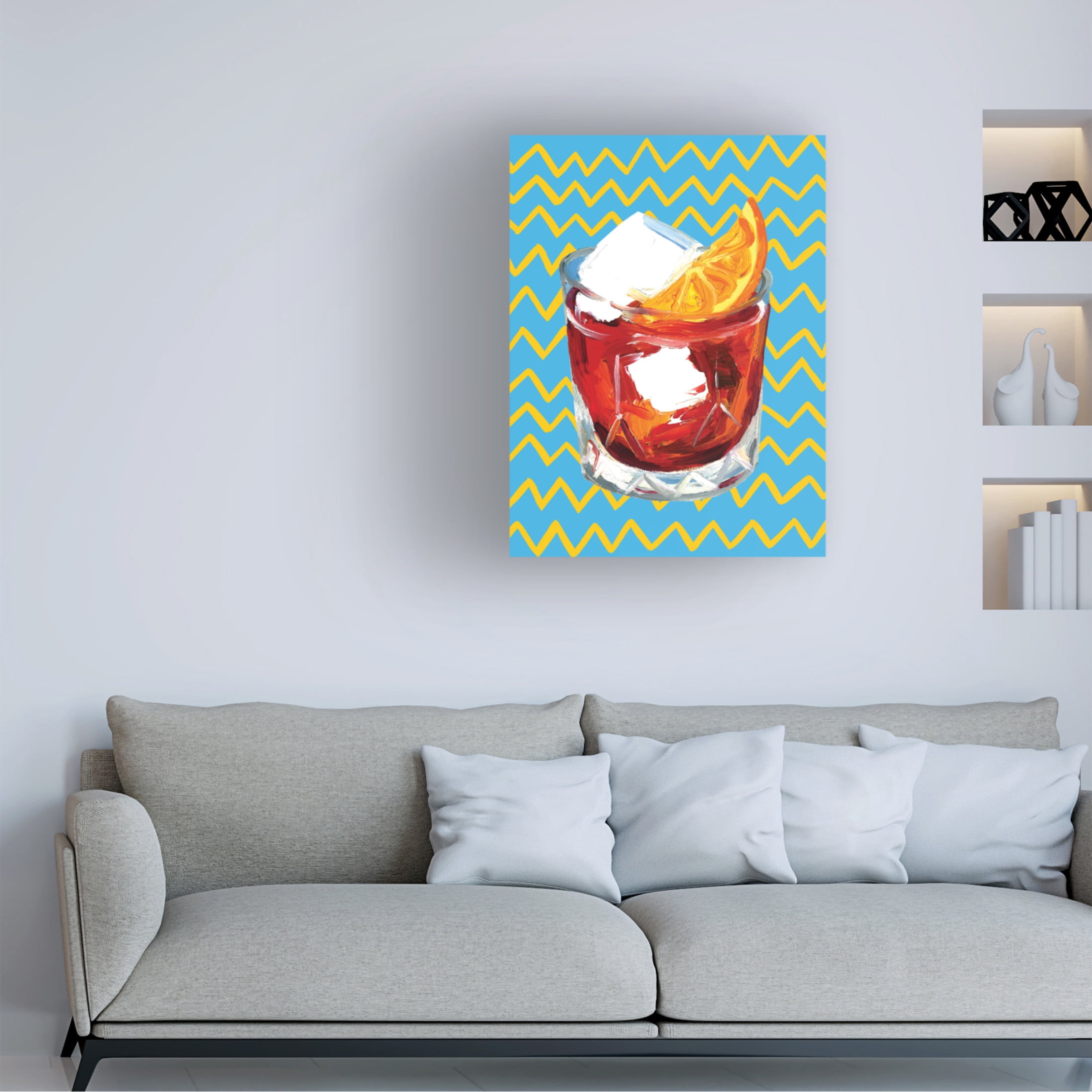 Trademark Fine Art Alice Straker Negroni Blue Canvas Wall Art