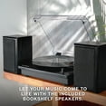 thumbnail image 5 of Victrola Montauk Bluetooth Turntable System with Bookshelf Speakers (Black), 5 of 9