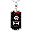 thumbnail image 5 of Tosa Stainless Steel or 18k Gold Premium Swivel Dog Tag Keychain, 5 of 16