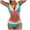 Yellow, variant on Women's Leopard Bikini Swimsuits V Neck High Waisted 2 Piece Bathing Suits (Yellow, XXL)