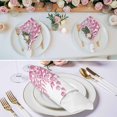 thumbnail image 2 of Cloth Napkins Set of 2 - 20x20 Inches, Pink Eucalyptus Leaves Washable Reusable Table Napkins, Spring Botanical Leaf Branches Soft & Absortbent Dining Napkin for Party Wedding Hotel Restaurant, 2 of 8