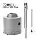 thumbnail image 2 of SDS Plus Hammer Drills Wall Hole Saw Drill Bit Set Cutter Tools,70mm, 2 of 5