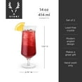 thumbnail image 5 of Viski Raye Hurricane Glasses for Tropical Drinks, Summer, 14oz Set of 2, 5 of 6