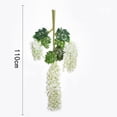 thumbnail image 3 of 12 Branches/Bunch Artificial Wisteria Garland,Simulation Wisteria Flowers Hanging Wall Silk Flower Vine for Wedding Home Party Garden Outdoor Decoration,White, 3 of 7
