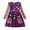 Purple, variant on Mikilon Toddler Girls Long Sleeve Dress Stripe Rainbow Ruffle Cotton Casual Tunic Shirt Fall Winter School Dress