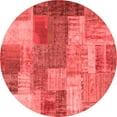 thumbnail image 1 of Ahgly Company Indoor Round Patchwork Red Transitional Area Rugs, 7' Round, 1 of 4