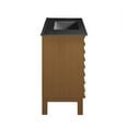 thumbnail image 6 of Cascade 36 in. Brown oak Bathroom Vanity With Black Ceramic Sink Top, 6 of 8