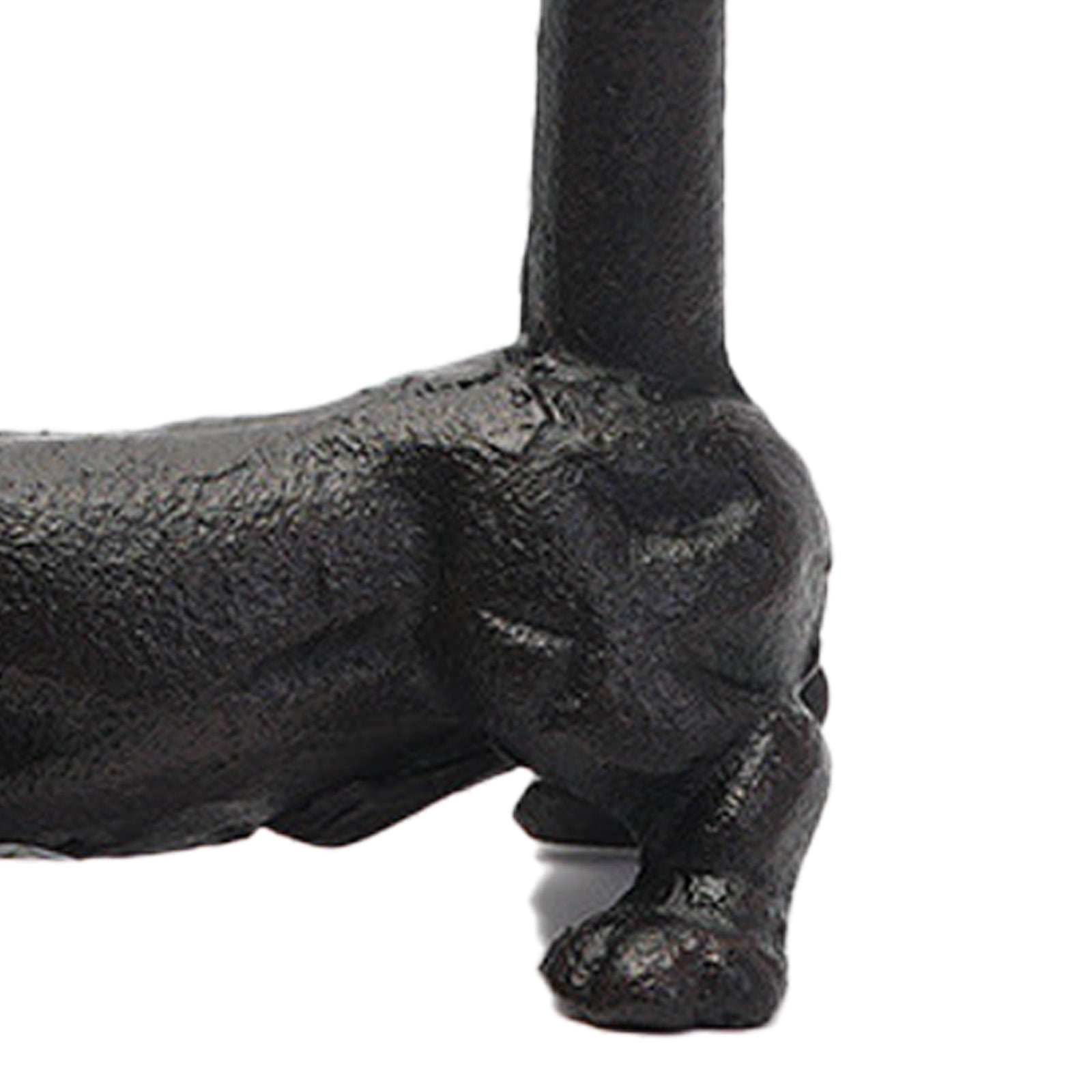 Vintage Crafted Iron Paper Towel Holder Elegant Dachshund Design Kitchen Bathroom Shelf Organizers Decorative Accent